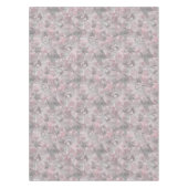 Nappe Gris rose, grandes fleurs design (Devant)