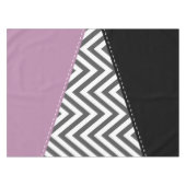 Nappe Gris Zigzag, Gris Chevron, Motif Zigzag, Violet (Devant (Horizontal))