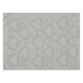 Nappe Grise & Cœurs Blancs (Devant (Horizontal))