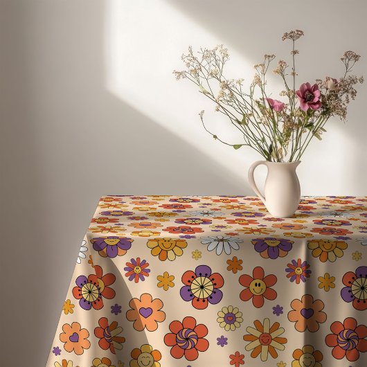 Nappe Groovy des années 70 Couleurs Pastel Dynamis