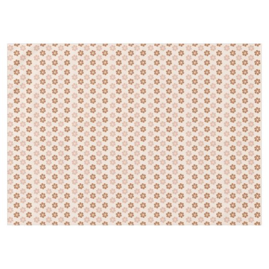 Nappe Groovy Floral Tablecloth 70s Sage & Copper Vibes (Devant (Horizontal))