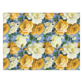 Nappe Grosse Fleur de rose jaune rétro (Devant (Horizontal))