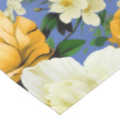 Nappe Grosse Fleur de rose jaune rétro (Angle)