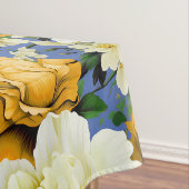 Nappe Grosse Fleur de rose jaune rétro (In Situ)
