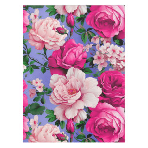 Nappe Grosse Fleur rose rétro
