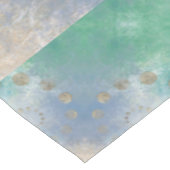 Nappe Grunge Côtière | Aquarelle bleu et vert or (Angle)