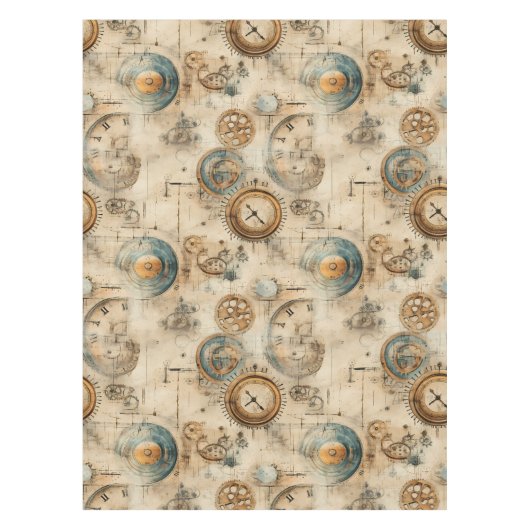 Nappe Grunge Rustic Steampunk Horloge (7) (Devant)