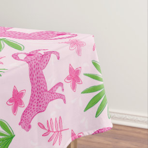 Nappe Guépard Floral Rose Prépa / Chic Animal Rose 