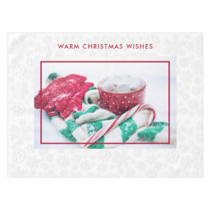 Nappe Guimauves de cacao chaud et Canne de Noël Noël