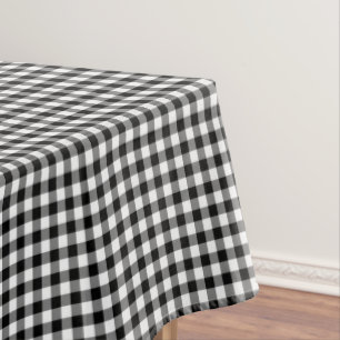 Nappe Guingan noir et blanc démodé