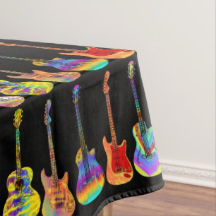 Nappe guitare motif musical coloré