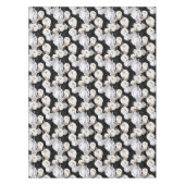 Nappe Halloween Aquarelle Citrouille Crânes Noir Blanc (Devant)