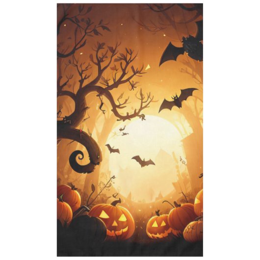 Nappe Halloween/chauve-souris/Citrouille/automne (Devant)