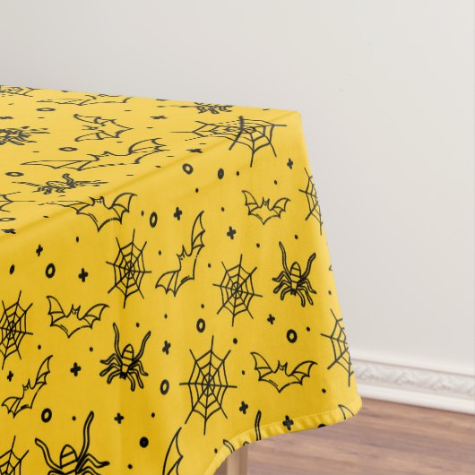 Nappe Halloween chauves-souris araignées Web sur petit j (In Situ)