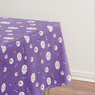 Nappe Halloween Crânes os yeux pourpre petit