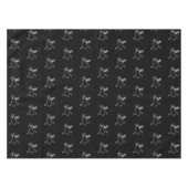 Nappe Halloween fantôme noir et blanc mignon motif (Devant (Horizontal))