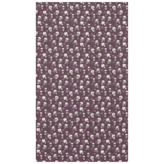 Nappe Halloween gothique marron et Rose (Devant)