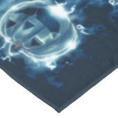Nappe Halloween Parti mal bleu Citrouille Horreur (Angle)