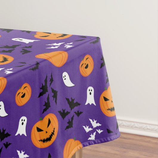 Nappe Halloween pumpkins ghosts bats fun purple pattern (In Situ)