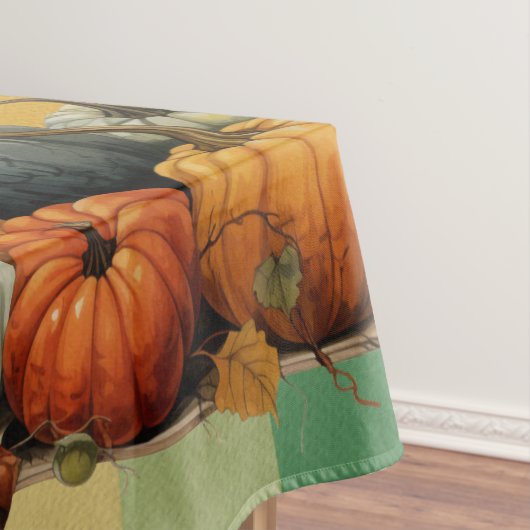 Nappe Halloween Thanksgiving citrouille Automne No2 (In Situ)