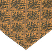 Nappe Halloween Victorien Brocade Damask noir sur orange (Angle)