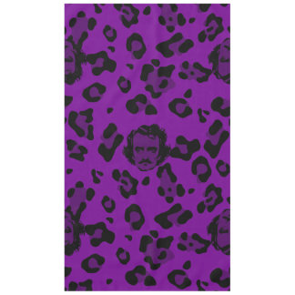 Nappe Halloween violet impression léopard Edgar Allan Po