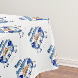 Nappe Hanoukka Dancing Dreidels et Jelly Doughnut