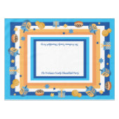 Nappe Hanoukka Dreidels personnalisés Donuts & Stars (Devant (Horizontal))