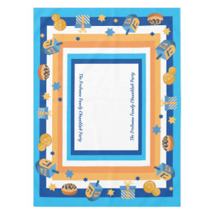 Nappe Hanoukka Dreidels personnalisés Donuts & Stars