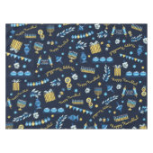 Nappe Hanoukka Festive Personnalisé Menorah Dreidel (Devant (Horizontal))