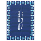 Nappe Hanoukka Juif Snowman Blue Hanukiah Holiday (Devant)