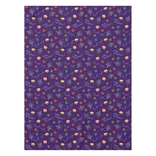 Nappe Hanoukka violet (Devant)