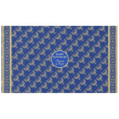 Nappe Hanukkah Festival Party Gold Menorah blue pattern (Devant (Horizontal))