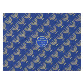 Nappe Hanukkah Festival Party Gold Menorah blue pattern (Devant (Horizontal))
