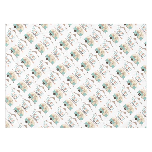 Nappe HAPPER CAMPER mignon Retro RV (Devant (Horizontal))