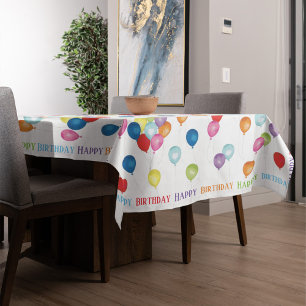 Nappe Happy Birthday Balloons Editable Cloth
