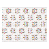 Nappe Happy Birthday Tablecloth Monkey Confetti Cupcake  (Devant (Horizontal))