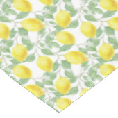 Nappe Happy Lemons Jaune et feuillage vert  (Angle)