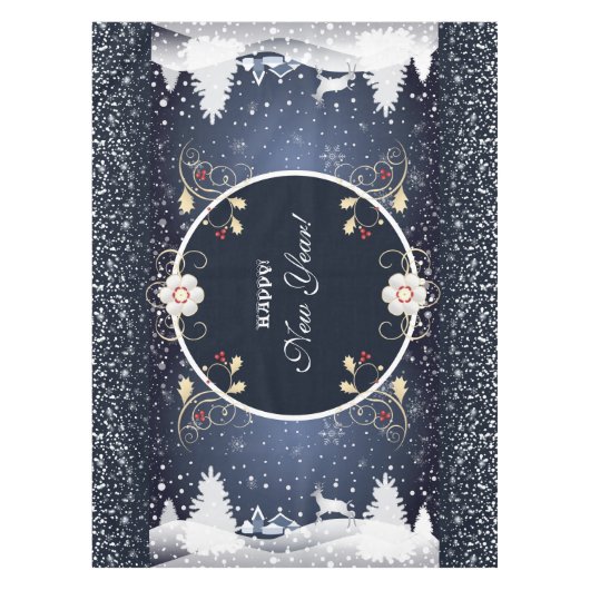 Nappe Happy New Year! Winter Fairy Tale Fantasy blue (Devant)