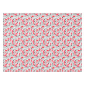 Nappe haricots et pois rétro rouge gris blanc motif (Devant (Horizontal))