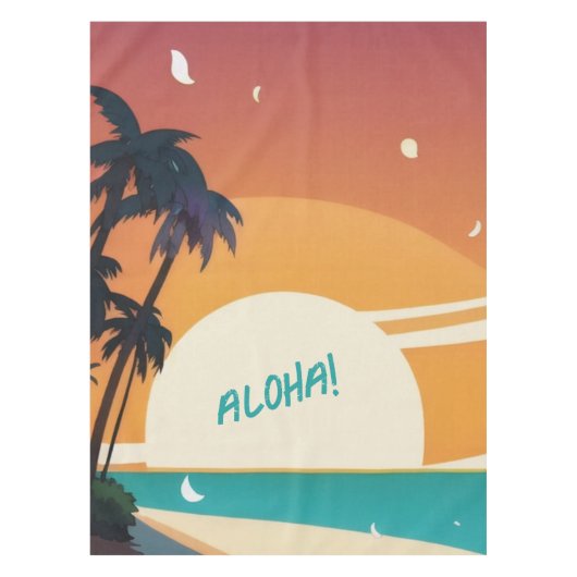 Nappe Hawaiian/Aloha/Tropical/plage (Devant)