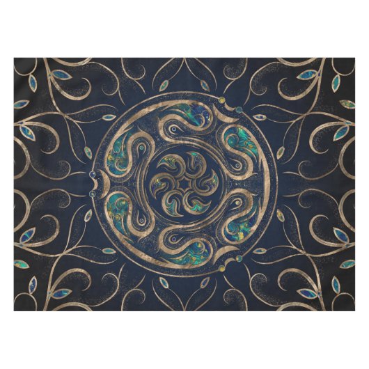 Nappe Hécate Wheel Orament Marble and Gold (Devant (Horizontal))