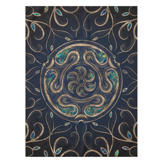 Nappe Hécate Wheel Orament Marble and Gold (Devant)