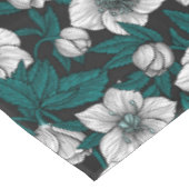 Nappe Hellebores blancs avec feuilles bleus (Angle)