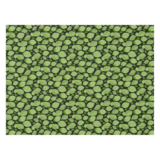 Nappe Herbe de Basil Vert Motif Botanique (Devant (Horizontal))