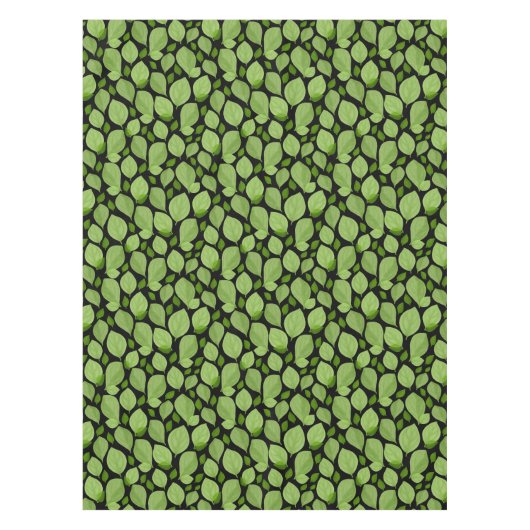Nappe Herbe de Basil Vert Motif Botanique (Devant)