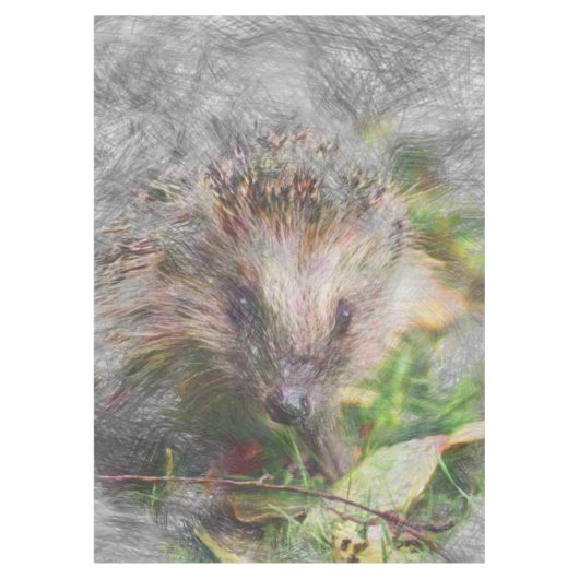 Nappe hérisson animal artistique (Devant)