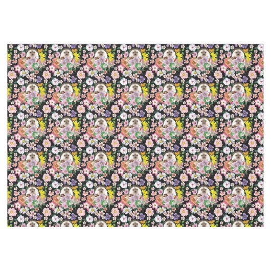 Nappe Hérisson Fleurs mignonnes (Devant (Horizontal))