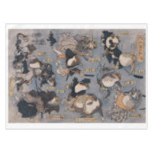 Nappe Héros célèbres de la scène Kabuki (grenouilles) (Devant (Horizontal))