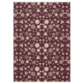 Nappe Hexagon & Triangle Rose & Brown sur Motif Maroon (Devant)